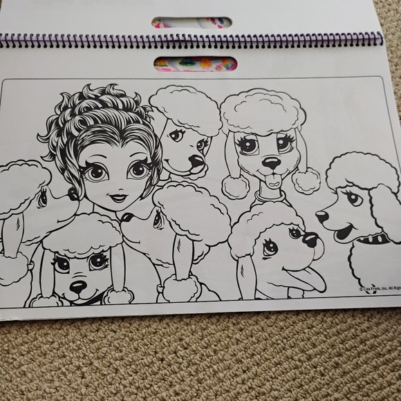 TWO Lisa Frank Jumbo Adult Coloring Activity Sticker Books Rainbow Majesty USED - Picture 14 of 16